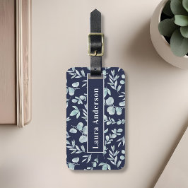 水エレガント色ユーカリパーソナライズされた ラゲッジタグ