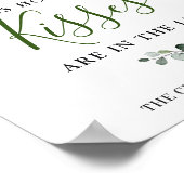 水エレガント色ユーカリブライダルシャワーポスター ポスター (角)