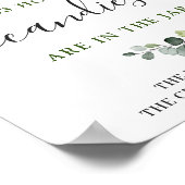 水エレガント色ユーカリブライダルシャワーポスター ポスター (角)