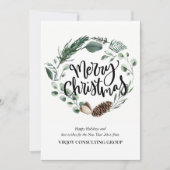 水エレガント色ユーカリプツパインコーン企業の シーズンカード (正面)