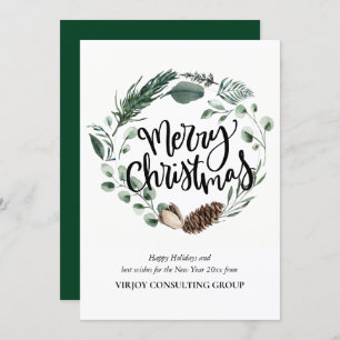 水エレガント色ユーカリプツパインコーン企業の シーズンカード