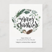 水エレガント色ユーカリプツパインコーン企業の ポストカード (正面)