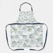 水エレガント色ユーカリ植物単像 エプロン (正面)