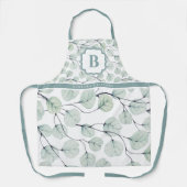 水エレガント色ユーカリ植物単像 エプロン (正面)