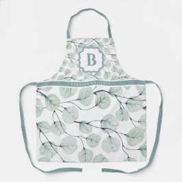 水エレガント色ユーカリ植物単像 エプロン