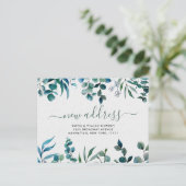 水エレガント色ユーカリ移動発表 ポストカード (スタンド正面)