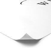 水エレガント色ユーカリ結婚の歓迎 ポスター (角)