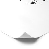 水エレガント色ユーカリ結婚の歓迎 ポスター (角)