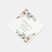 水エレガント色ユーカリ結婚の紙ナプキン スタンダードカクテルナプキン (角)