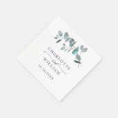 水エレガント色ユーカリ結婚ス紙 スタンダードカクテルナプキン (角)