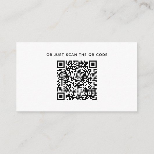 水エレガント色ユーカリ結婚ス詳細+ QR エンクロージャーカード (裏面)