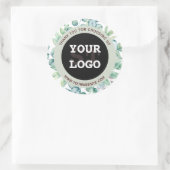 水エレガント色ユーカリ緑の黒 ラウンドシール (バッグ)