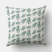 水エレガント色ユーカリ葉 クッション (裏面)