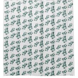 水エレガント色ユーカリ葉 シャワーカーテン