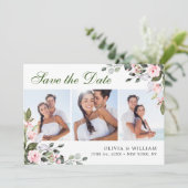 水エレガント色ユーカリ3フォト結婚ズ セーブザデート (スタンド正面)