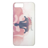 水エレガント色ヨガ瞑想ポーズオムシンボル Case-Mate iPhoneケース (裏面)