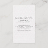 水エレガント色ヨガ瞑想ロータスパターン 名刺 (裏面)