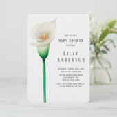 水エレガント色ライリーベビーシャワー 招待状 (スタンド正面)