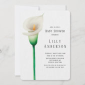 水エレガント色ライリーベビーシャワー 招待状 (正面)