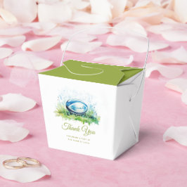 水エレガント色ラグビー赤ちゃんシャワーお気に入りボックス フェイバーボックス