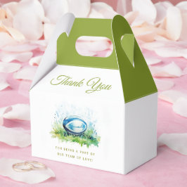 水エレガント色ラグビー赤ちゃんシャワーお気に入りボックス フェイバーボックス