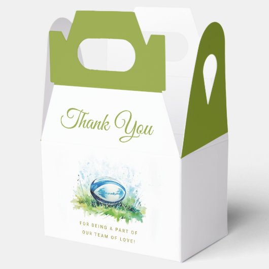 水エレガント色ラグビー赤ちゃんシャワーお気に入りボックス フェイバーボックス (オープン)