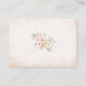 水エレガント色ラブイン開花ブライダルシャワーRec エンクロージャーカード (裏面)