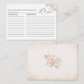 水エレガント色ラブイン開花ブライダルシャワーRec エンクロージャーカード (正面/裏面)