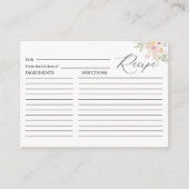 水エレガント色ラブイン開花ブライダルシャワーRec エンクロージャーカード (正面)