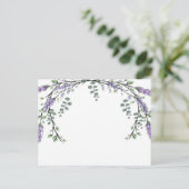水エレガント色ラベンダーとユーカリ ポストカード (スタンド正面)