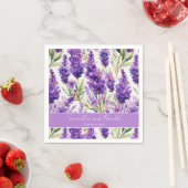 水エレガント色ラベンダーの花結婚の スタンダードカクテルナプキン (インサイチュ)