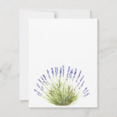 水エレガント色ラベンダーハーブ結婚フローラR 出欠カード (裏面)