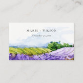 水エレガント色ラベンダーフ結婚ィールド エンクロージャーカード (正面)