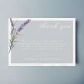 水エレガント色ラベンダーメモリアルありがとう ノートカード