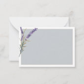 水エレガント色ラベンダーメモリアルありがとう ノートカード (裏面)