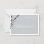 水エレガント色ラベンダーメモリアルありがとう ノートカード (正面)