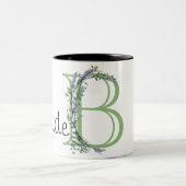 水エレガント色ラベンダーユーカリプトゥスブライド ツートーンマグカップ (中央)