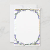 水エレガント色ラベンダーユーカリ結婚プス 招待状 (裏面)