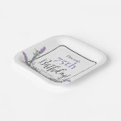 水エレガント色ラベンダー植物誕生日 ペーパープレート (傾斜あり)