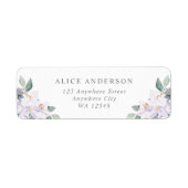 水エレガント色ラン差出人住所 ラベル (正面)