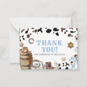 水エレガント色リトルカウボーイロデオカントリーバブ ノートカード (正面)