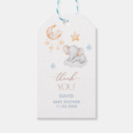 水エレガント色リトルスターエレファントベビーショウ ギフトタグ