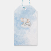 水エレガント色リトルスターエレファントベビーショウ ギフトタグ (裏面)