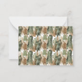 水エレガント色リトルハンターベイビーシャワー ノートカード (裏面)