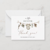 水エレガント色リトルハンターベイビーシャワー ノートカード (正面)