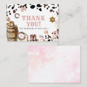 水エレガント色リトル女性のカーボーイロデオカントリーBa ノートカード (正面/裏面)