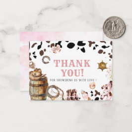 水エレガント色リトル女性のカーボーイロデオカントリーBa ノートカード