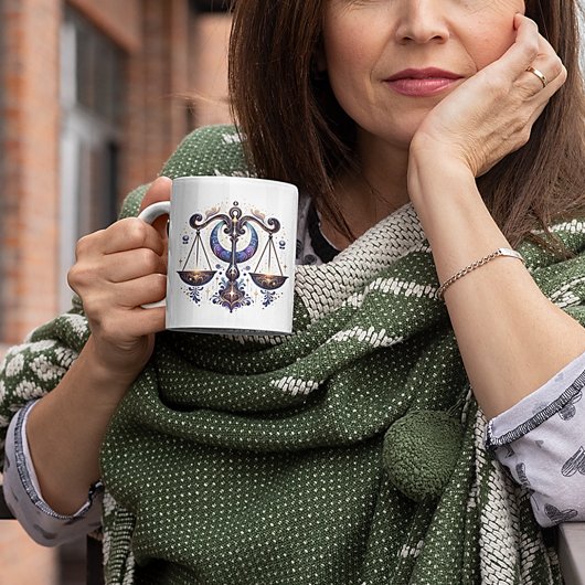 水エレガント色リブラ〔占星術の〕十二宮図カスタムマグ コーヒーマグカップ