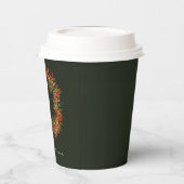 水エレガント色リースクリモノグラムのスマス 紙コップ (左)