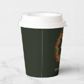 水エレガント色リースクリモノグラムのスマス 紙コップ (右)